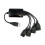 2X 1 Hane Till 4  USB HUB Splitter FöRläNg Kabel USB 2.0 FöRläNgningsdatakabel StröMadapter Socket Converter 2