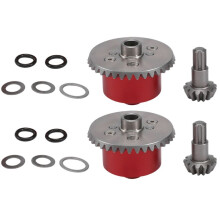6X Metal Diff Case Diff Gear 37T Input Gear 13T para ARRMA 1/10 Kraton Senton Rock Granite Outcast 4X4 Upgrades Parts,1