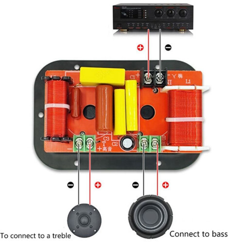 2X 350W 2 Ways Speaker Diskant+Bas Frequency Divider Crossovers HöGtalarfilter DIY för Hemmabio 2