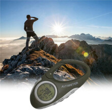 6X Electronic Altimeter Carabiner Altimeter Handheld Thermometer Outdoor Fishing Weather Forecast Mode Meter