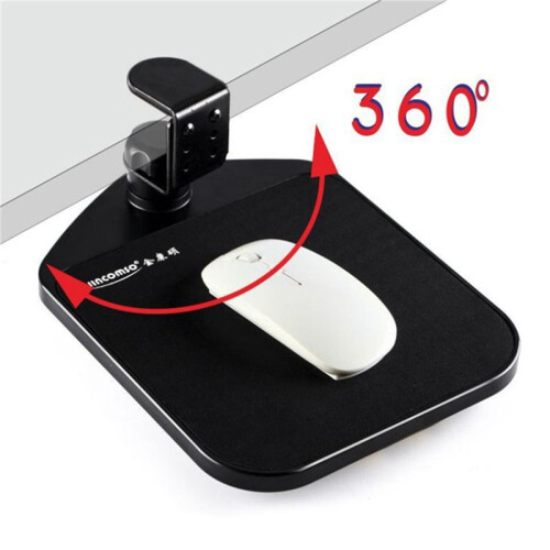 5X Jincomso Rotatable 360 Degree Fixed Mouse Pad, Mouse Tray Accessory, Wrist Guard Mouse Pad, Computer Hand Stretcher, Black 1