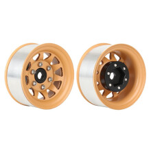 4pcs 1.55" Metal Beadlock Wheel 10-Spoke Wheel Rim for RC 1/10 D90 TF2 CC01 LC70 MST Silver