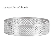 40 PièCes Anneau de en Acier Inoxydable, Anneau de Mousse de Gâteau Perforé RéSistant à la Chaleur Rond Double Anneau de Roulé Moule en