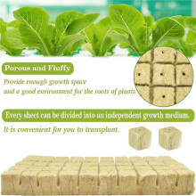 100 St Stenull Hydroponic Grow Media Startkuber Växtkuber Jordfritt Substrat Frösådd Stenullsplugg Plantblock