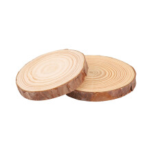 20PCS Natural Tree Round Wood Log Slice for Wedding Centerpiece Bark Table Decor