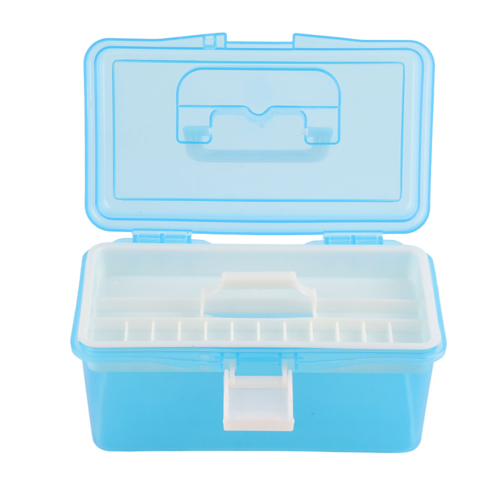 2 Layer Portable Plastic Toolbox 20X11x10.5cm For Household & Work 3791389005737