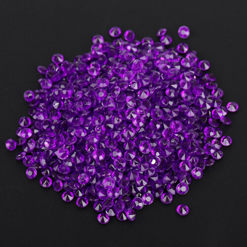 2000pcs Purple Acrylic Confetti Wedding Table Scatter Party Decor 4.5mm 2