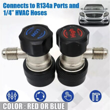 Raccord Rapide Réglable pour Réfrigérant Fluoré R134aR 1234yf, Adaptateur 34a pour Climatiseur Automobile.