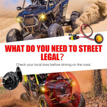 ATV UTV Turn Signal Kit, Universal Street Legal Kit with Horn/Hazard/Blinker/Column Turn & Relay Fuse