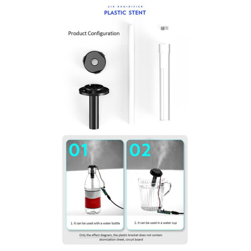 16X Atomizing Spray Plastic Bracket USB  Humidifier Diy Experiment Ultrasonic Atomization Bracket Without Atomizer 2