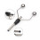 4PC Double  Bi-Ceramic Tip Fly Attaching Bobbin Holder pour Standard Bobbin Fishing Flyes Leurre Baits Making Tool 3