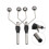4PC Double  Bi-Ceramic Tip Fly Attaching Bobbin Holder pour Standard Bobbin Fishing Flyes Leurre Baits Making Tool 7