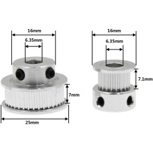 4 Sets GT2 Timing Belt Idler Pulley Aluminum Synchronous Wheel Kit for 3D Printer CNC Mechanical Drive