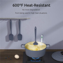 9 Pcs Silicone Spatula Black High Temperature Resistant Bpa-Free Rubber Spatula Cooking and Baking Kitchen Spatula