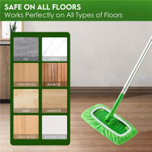 12PCS Mop Pads Refill for  Sweeper Mop-Dry Sweeping Cloths&Wet Mopping Cloths Washable for Household Cleaning