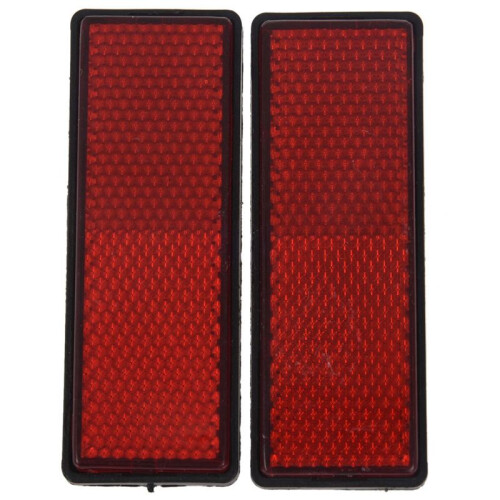 12x Rectangle Red Reflectors Universal for Motorcycles ATV Bikes Dirt Bikes 2