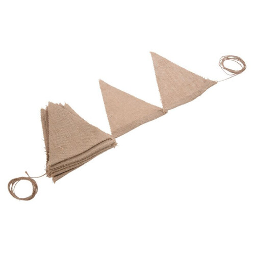 8st 3,7 M Rustik Jute Hessian Burlap Spets Bunting Shabby Chic BröLlopsbanner 1