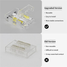 2sets 10 mm Connectoren voor CCT Afstembare COB LED-Stripverlichting 3-Pins Soldeerloze Terminal-Uitbreidingsverbindingsset