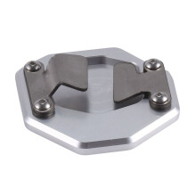 2X Motorcycle Accessories Kickstand Extension Plate Foot Side Stand Enlarge Pad for TUAREG 660 2021 2022(Silver)