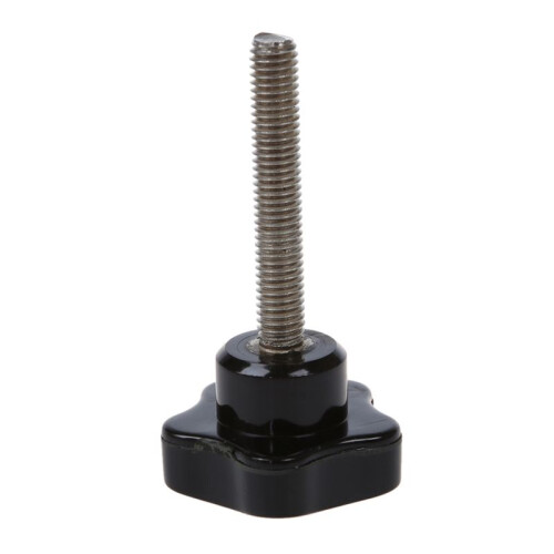 5pcs M8 x 50mm Thread Replacement Star Hand Knob Tightening Screw Black Silver Tone 2