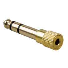 4X KWALITEIT HOOFDTELEFOONADAPTER STEREO GOUDEN PLUG 1/4 Inch (6,3 Mm) Mannelijk Naar 1/8 Inch (3,5 Mm) Vrouwelijk