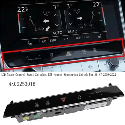 4K0925301B Car Quick Response LCD Touch Control Panel Switches ESP Heated Windscreen  for  A6 A7 2019-2022 1