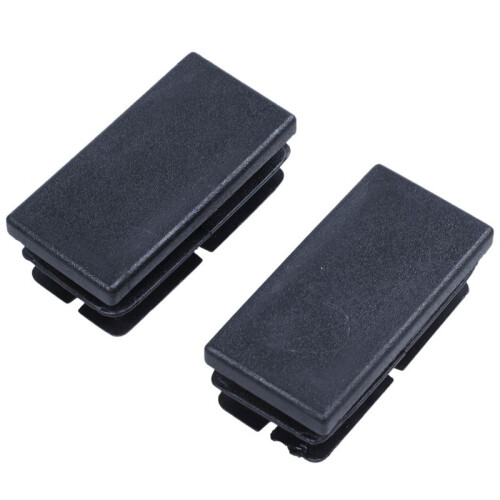 160 Pcs Black Plastic Rectangular Blanking End Caps Inserts 20mm X 40mm 2