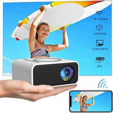 WiFi Projector YT300 LED Projector 320X240 Draagbare Home Theater USB Draadloze Sync Scherm Ondersteund 1080P US-Stekker A