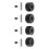 Kit de Conector Hexagonal de 12 mm para   MAXX Coche RC, Accesorios Negros. 2