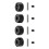 Kit de Conector Hexagonal de 12 mm para   MAXX Coche RC, Accesorios Negros. 3