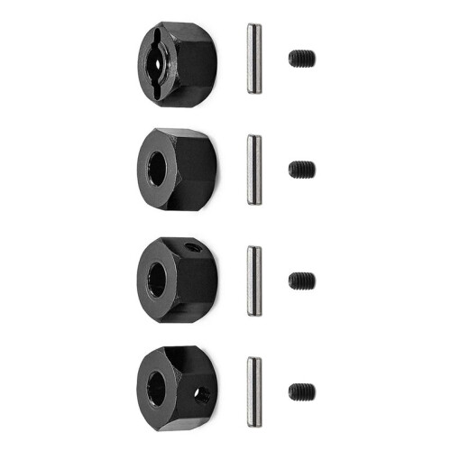 Kit de Conector Hexagonal de 12 mm para   MAXX Coche RC, Accesorios Negros. 2
