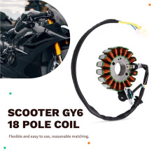 For GY6 125 150cc 152QMI 157QMJ Electronic Motorcycle Magneto Assembly Rotor Stator Flywheel Generator Coil