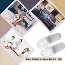 Spa Slippers, 15 Pairs Open Toe Toe Disposable Slippers Fit Size for Men and Women for Hotel Home Guest Used