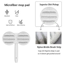 8Pcs Electric Mop Pad for GOBOT Floor Scrubber Pad for Home Kitchen Hardwood Dust Floor Cleaning