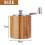 5X Pepper Mill, Hand Crank Wood Pepper Grinder with Classic Handle and Adjustable Ceramic Rotor 7