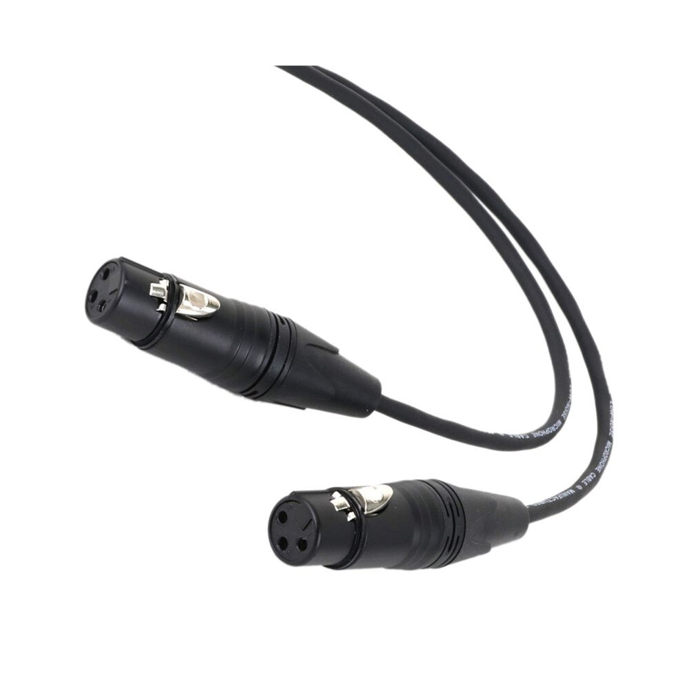 0.5M 3Pin Xlr 1 Male To 2 Female Audio Extension Cable Microphone Y Splitter Audio Cord For Mixer Mic Black 4713492552938