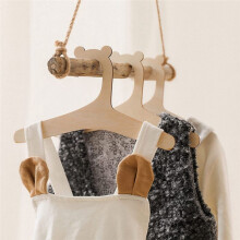 30 Pcs Wooden Hanger for Baby Clothes Natural Wood Hanger for Baby Clothes Hanger Rack Room Nursery Decor for Kids