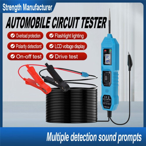 Automotive Circuit Tester Digital Test Elektrisk Spänning Effekttestsystem Sond Bilspänningstestare Testverktyg 2