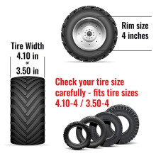 3X 4.10/3.50-4 Inner Tube for Wheelbarrows, Tractors, Mowers, Carts Electric Three-Wheel Four-Wheel Scooter ATV