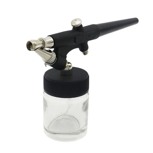 Mini Single Action Airbrush Kit 0.8mm Siphon Feed with 22cc Cups 2