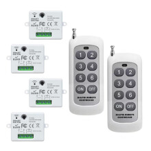 6 Buttons 433MHz RF /Off Wireless Remote Control Household Wiring-Free Panel