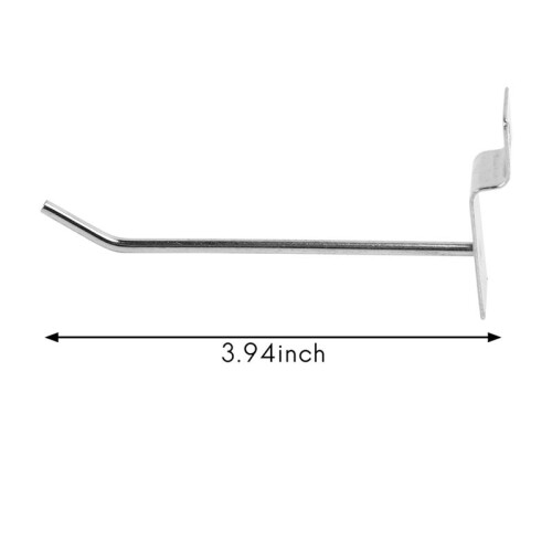 100 x Slatwall Single Hook Pin Shop Display Fitting Hanger Hanger 100mm 1