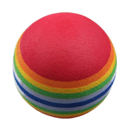 300Pcs  Swing Training Aids Indoor Practice Sponge Foam Rainbow Balls 2
