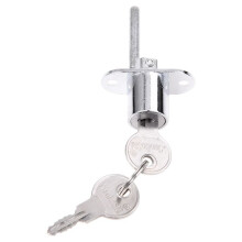 4X 19mm Cylinder Diameter Silver Tone Metal Drawer Plunger Lock with 2 Keys