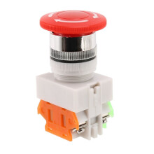 6X AC 660V 10A Bouton-Poussoir pour L'Arret D'Urgence 1NO 1NC DPST Capuchon Champignon Rouge