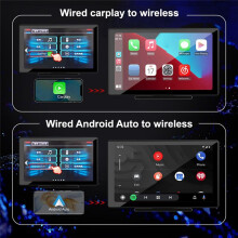 2 en 1 Adaptador Inalámbrico CarPlay para Android Auto con Cable A Inalámbrico Carplay Dongle Plug And Conexión USB Auto