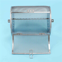 2X Rotisserie Mand, 14X18 cm Rvs Oven Gebraden Mand Bakkooi voor BBQ Grill Bakvormen Tool Air Fryer Grill