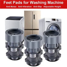 3X Ondersteuning voor Wasmachine-Voetkussentjes Verstelbare, Zeer Antislipmat Anti-Vibratievoetkussen voor Wasmachine en Droger