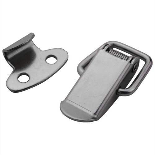 100Pcs Cabinet Spring Loaded Iron Straight Loop Toggle  45mm Length 2