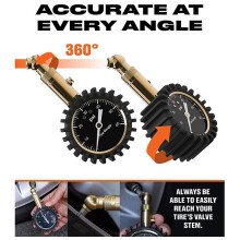 2X Tire Pressure Gauge - (0-60 PSI) Heavy Duty, Accurate with Glow Dial, Low - High Air Pressure Gauge
